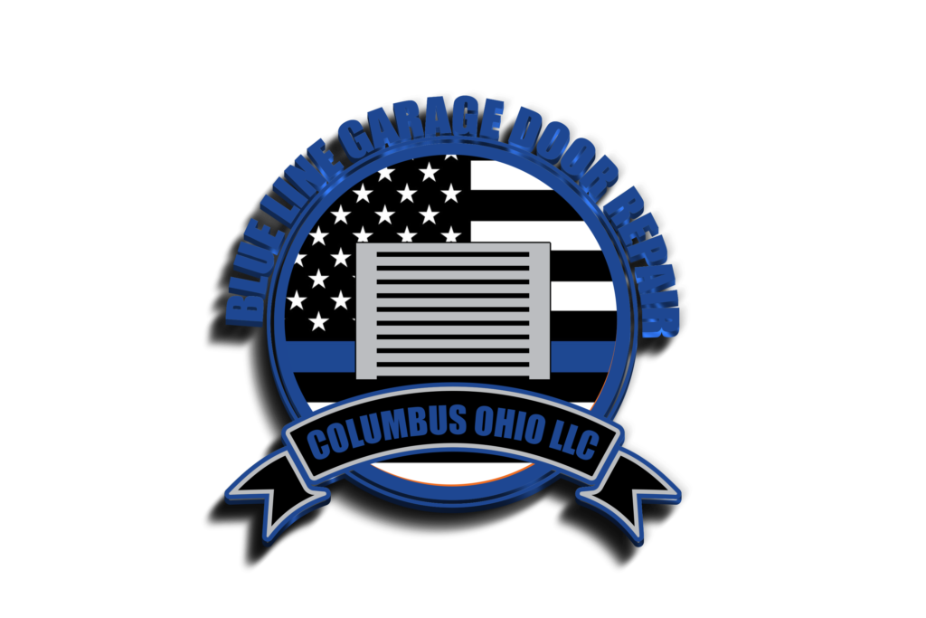 blue line garage door repair columbus ohio logo