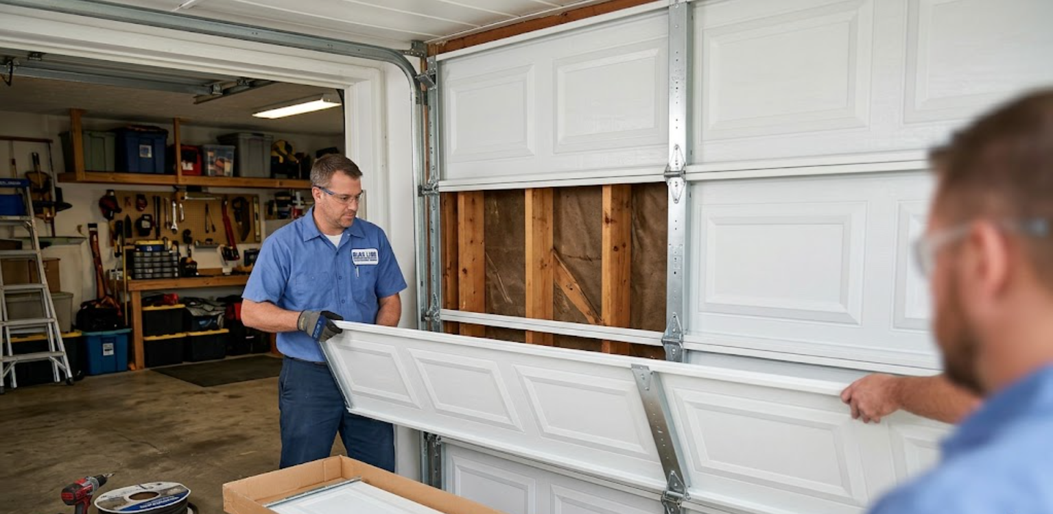 Sectional Garage Door Repair and Reinforcement in Galloway Ohio