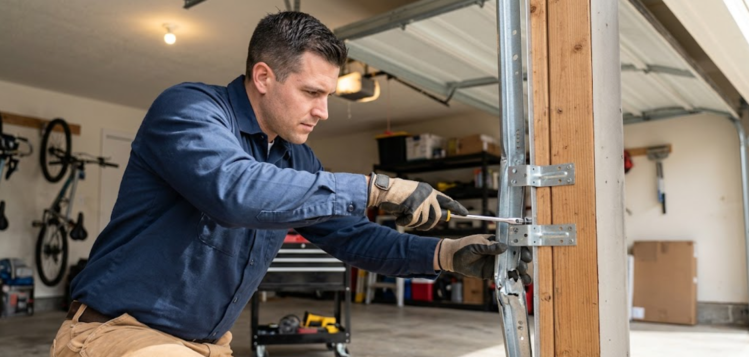 Emergency garage door track repair service in Galloway OH 43119